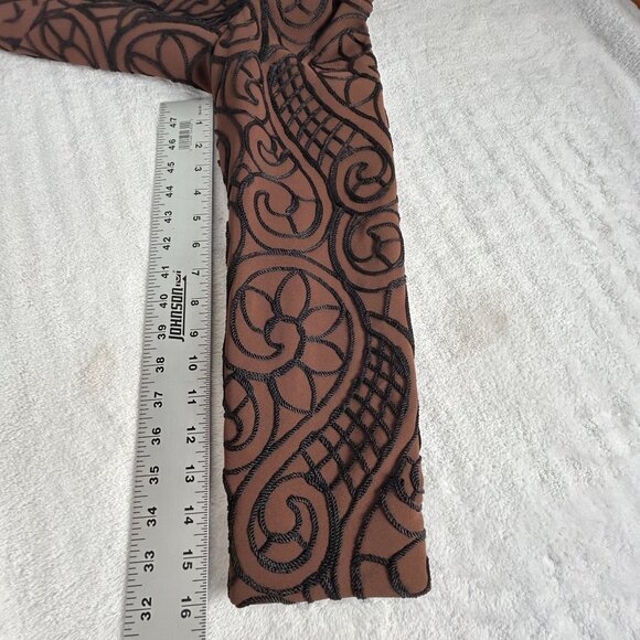 Vintage Gai Mattiolo Couture Embroidered Jacket Brown Gold Buttons Made in Italy - Picture 11 of 11